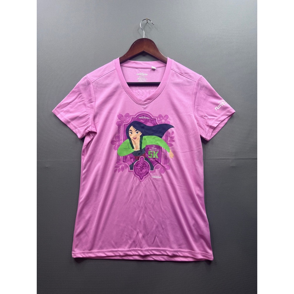 Run Disney Princess 5K Mulan Performance T Shirt Adult‎ Small Pink